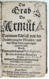 ATREMONT, H. D''. Das Grab der Armut. 1672 + PARTLICIUS, SIMON. Officiarium magistratus, medicorum, amicorum pictura [etc.]. 1624